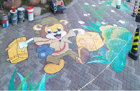 布拖夏季画地面彩绘会遇到的问题