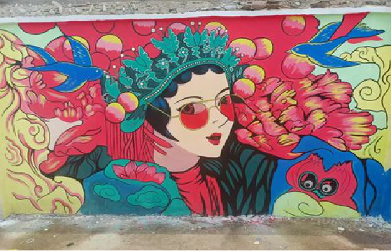 布拖墙体彩绘-网红墙