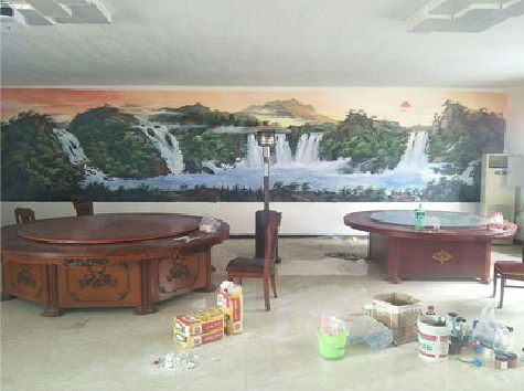 布拖墙绘-写实风景