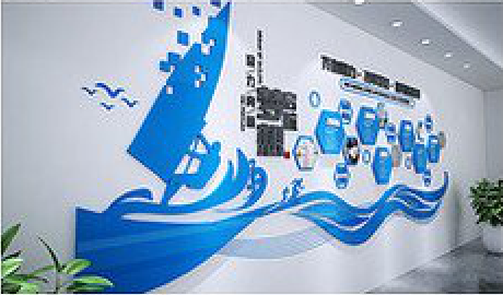 布拖海浪主题文化墙如何设计？