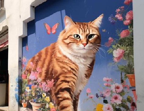 布拖自己绘制有个性的手绘墙