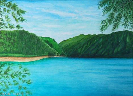 布拖在墙绘中，如何绘画绿水青山？